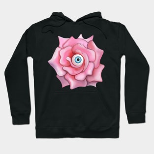 Spooky Halloween  rose with eyeball Hoodie